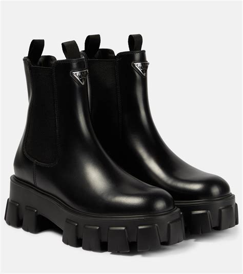 prada monolith chelsea boots|Prada monolith boots outfit.